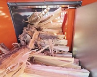 Fendeuse de bûches automatique à réglage continu de 18 tonnes, longueur de bûche de 150 à 500 mm, lame X en Hardox, alimentée électriquement