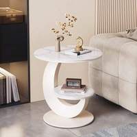 Table basse moderne en acier avec rangement double couche, cadre métallique durable et écologique, mobilier de salon