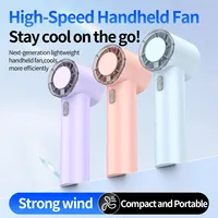 Ventilateur portable de poche électrique T360 rechargeable par USB, mini ventilateur de bureau haute vitesse avec affichage numérique intelligent, 4000 mAh, 5 vitesses