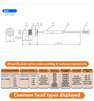 Sensores NTC de 5k, 10k, 15k, 20k, 50k, 100k, Sondas de Temperatura 3380, 3435, 3470, 3950, Termistor para Caldera de Gas Montado en Pared, Sensor de Temperatura