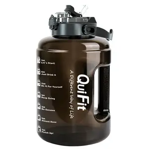 2.5L 2-in-1 Gallon Water Bottle With 2 Ways To Drink For Gym Sports Outdoor Fashion Design Multi Functional