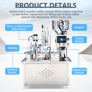 Machine industrielle de traitement des capsules de café avec remplissage et scellage rotatifs de poudre pour la production de capsules K-Cup - Product Image 3