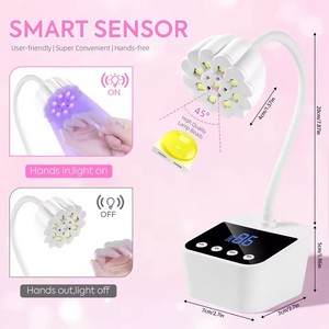 Lámpara de Uñas LED UV Inalámbrica Recargable con Sensor Inteligente 360 °   Lámpara de Uñas de Secado Rápido con <span class=keywords><strong>Cuello</strong></span> de <span class=keywords><strong>Cisne</strong></span> Ajustable y 4 Ajustes de Temporizador - Product Image 5