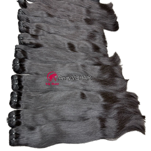 Extensions de cheveux humains vierges de qualité supérieure, lisses et naturels, provenant d'un seul donneur vietnamien, mèches de cheveux bruts 100g, double trame machine - Product Image 1