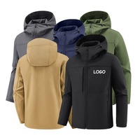 Nouveau design d'extérieur, vestes softshell à capuche pour hommes, veste softshell en polaire imperméable avec logo personnalisé de haute qualité, voile avec poches