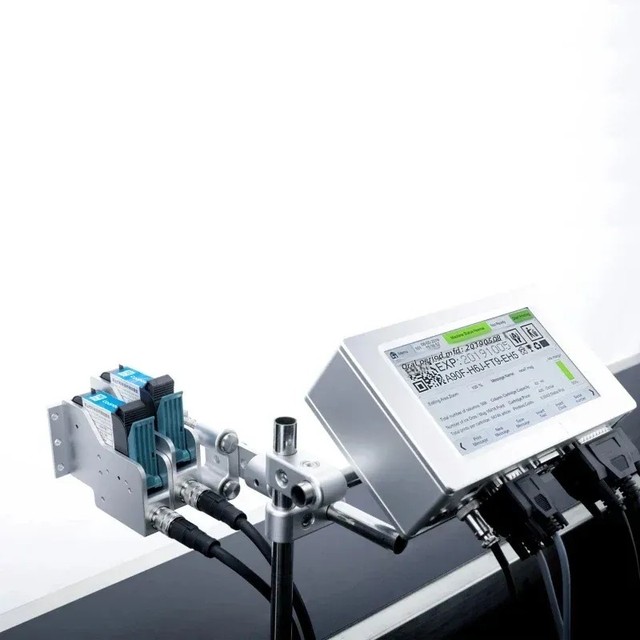 T290E 25.4mm/50.8mm TIJ Coder Printing Machine Expiry Date GS1 Code Intelligent Continuous Inkjet Printer Built-in Encoder