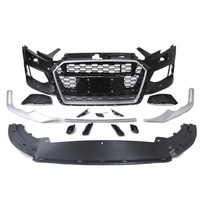 Kit de Parachoques Delantero Estilo RS3 para Audi A3 S3 8V.5 2017-2020, Rejilla de Panal de Abeja, Agujeros Preperforados para ACC