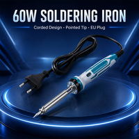 Fer à souder électrique 60W, prise EU, chauffage rapide, pointe pointue, poignée ergonomique, outil de soudage pour réparation de circuits imprimés électroniques, bricolage
