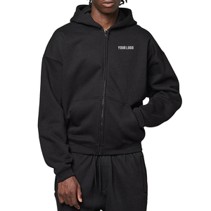 Healy Simple Fashion Zipper Sweatshirt 100% Cotton Hoodie with <b>Side</b> Pocket Custom Logo Unisex Shirts - Product Image 4