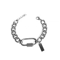 Bracelet de perles élégant en acier inoxydable MAN Jewelry Chaîne à maillons cubains pour hommes de style Street Hop