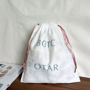 Custom OEM Eco-friendly Cotton Storage Gift Bag Reusable Cotton <b>Drawstring</b> <b>Pouch</b> With Logo Printing - Product Image 2