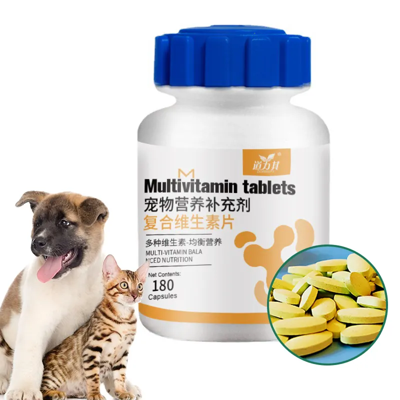 कुत्तों और बिल्लियों के लिए स्वास्थ्य एक्सटेंशन लाइफटाइम मल्टीविटामिन, प्रतिरक्षा प्रणाली पाचन के लिए विटामिन बी 180 टैबलेट की खुराक