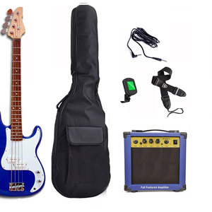 <span class=keywords><strong>Bajo</strong></span> Eléctrico con Amplificador de 10 Vatios, Kit Completo para Principiantes, Incluye Afinador, Funda y Correa - Product Image 1