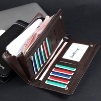 Dompet Panjang Pria Tas Genggam Tempat Kartu Kredit Dompet Carteira Masculina Carteras Billetera Hombre Kulit PU Dompet Uang Portfe Carte