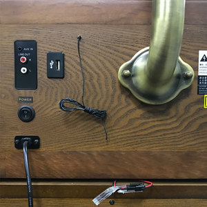 Vente flash Gramophone rétro classique à 3 vitesses en bois avec lecteur de disques vinyle USB/<span class=keywords><strong>CD</strong></span> Bluetooth - Product Image 6