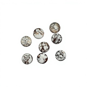 Cabochon rond de 10 mm de haute qualité en quartz naturel lisse 'Cheval Sauvage', pierre précieuse certifiée par un tiers pour la fabrication de bijoux - Product Image 1