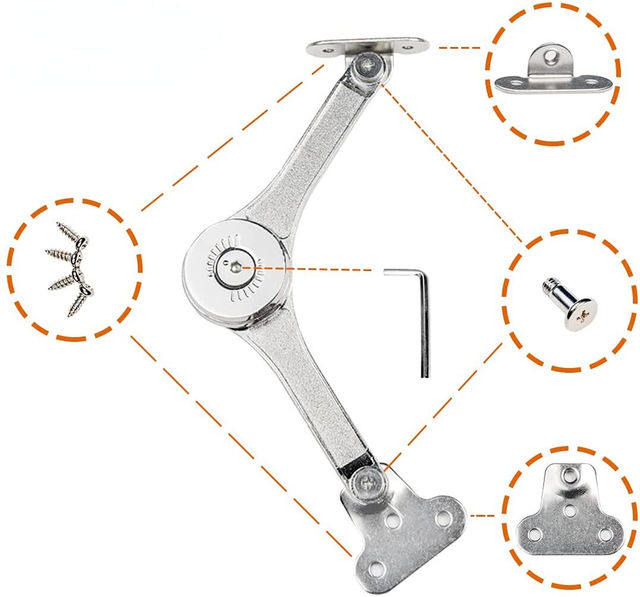 Lid Hinges Soft Close Lid Stay Hinge Heavy Duty Lid Support Hinge Folding Toy