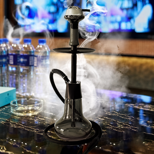Cachimba Compacta de Acero Inoxidable con una Sola Manguera, Base de Vidrio Portátil, Set en Caja de Regalo para Bar, Salón, Hogar, Venta al por Mayor - Product Image 2
