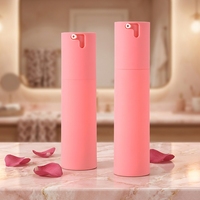Flacon pompe sans air rechargeable en plastique PP de 15 ml, 30 ml, 50 ml, avec fermeture à vis, impression sérigraphique, couleur personnalisée pour l'emballage de produits cosmétiques et de soins de la peau