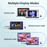 Écran portable InnoView 1080P FHD HDR USB Type C, deuxième écran LCD de 15,6 pouces pour jeux