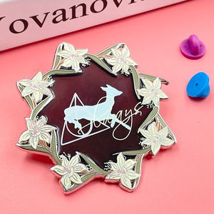 Fabricación de insignias metálicas sin mínimo de pedido, chapadas en oro rosa, con purpurina, de anime y dibujos animados, personalizadas, de esmalte blando y duro, estilo antiguo, imitación, moderno. - Product Image 4