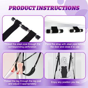 Balançoire sexuelle de porte avec siège et contraintes réglable SM Bondage balançoire pour couples Meilleure vente en <span class=keywords><strong>stock</strong></span> USA Warehouse Hot Selling - Product Image 2