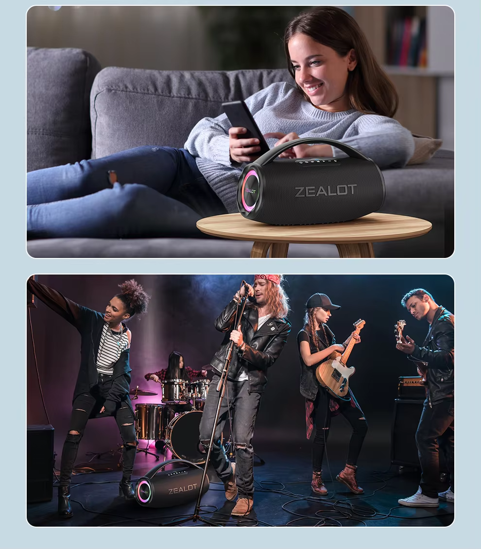 Top Sell ZEALOT S97 80W High-Power Portable Speaker 16000mAh Rechargeable Battery New Waterproof Design RGB LED Outdoor Lighting · image 2