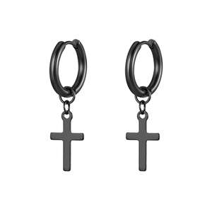 Boucles d'oreilles pendantes en acier inoxydable pour femmes et hommes, couleur or et argent, <span class=keywords><strong>style</strong></span> croix gothique punk rock, Pendientes Mujer <span class=keywords><strong>Moda</strong></span> - Product Image 3