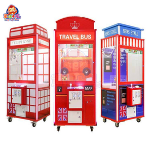 Máquina de garras estilo cabina telefónica británica para peluches - Product Image 3