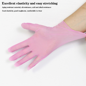 식품 등급 PVC 컬러 내유성 방수 두꺼운 내구성 탄성 검사 가정용 비닐 장갑 - Product Image 3