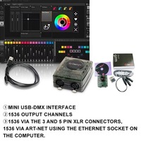 Logiciel de contrôle DMX d'éclairage de scène et de studio compatible avec l'interface USB BOTAI Das 4 canaux 6A avec certification ROHS