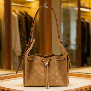 Bolso de Hombro Tipo Cubo de Gamuza para Mujer, con Cordón Ajustable, para Uso Diario, Casual y a la Moda - Product Image 2