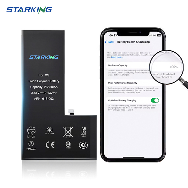 OEM 100% Health No Message Pop-up Replacement Battery for iPhone 5S 6S 6 7 8 Plus X XS XR XS Max 11 12 14 13 Pro Max