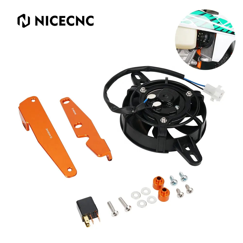 NiceCNC Cooler radiatore ventola di raffreddamento Kit per KTM 250 300 350 450 500 EXC F XC-W XC-F SXF 2017-2022 2023