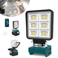 Lampe de travail Makita transfrontalière, rechargeable pour l'extérieur, pêche nocturne, camping, multifonctionnelle, ultra-lumineuse
