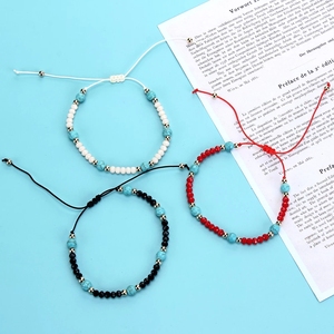 Handmade Ajustável Moda Frisada Pulseiras para Mulheres e Homens Estilo Punk Trançado Corda Pulsera Jóias Por Atacado para Mulher Homem - Product Image 4