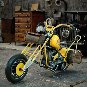 Wowei Vintage 3D logam besi tempa model sepeda motor dekorasi rumah ornamen cetakan huruf kerajinan logam elegan Cetak - Product Image 1