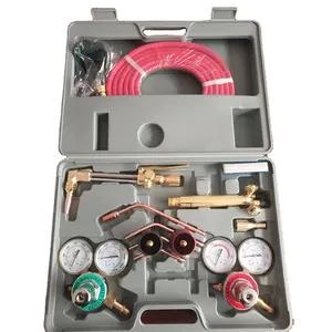 Gas Welding and Cutting Torch Kit Oxy Acetylene Oxygen Brazing Professional Set Carrying Case Cutting Set