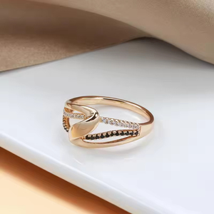 Đồ trang sức sang trọng 925 Sterling Silver Rose Gold Plated Zircon engagement <span class=keywords><strong>Ring</strong></span> - Product Image 5