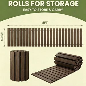 Tapis décoratifs en bois pour allées de jardin, allées de mariage, revêtements de sol en bois massif, décoration de patio, revêtements de sol pour pelouse - Product Image 5