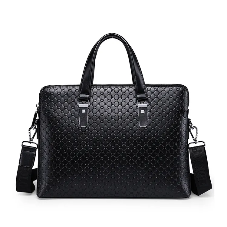personalized tote bag men's laptop briefcase luxury genuine leather business bag handbag men