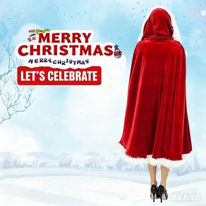 Disfraz <span class=keywords><strong>de</strong></span> Navidad <span class=keywords><strong>Capa</strong></span> para adultos Disfraz <span class=keywords><strong>de</strong></span> actuación <span class=keywords><strong>Capa</strong></span> <span class=keywords><strong>de</strong></span> Papá Noel <span class=keywords><strong>Capa</strong></span> <span class=keywords><strong>de</strong></span> terciopelo <span class=keywords><strong>Caperucita</strong></span> <span class=keywords><strong>Roja</strong></span> <span class=keywords><strong>Capa</strong></span> - Product Image 2