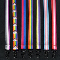 Badge LGBTQ, égalité, gay, lesbienne, bisexuelle, transgenre, porte-clés arc-en-ciel, porte-badge, drapeau de la fierté, cordon