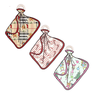 Bebek bambu Lovey bambu elyaf antibakteriyel tükürük yakalayıcı su geçirmez bebek Loveys özel baskı - Product Image 2