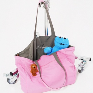 Reversible Color Block <b>Canvas</b> Tote <b>Bag</b> Water Resistant <b>Large</b> Capacity Shopping Handbag Custom Embroidery Grocery <b>Bag</b> - Product Image 5