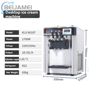 Macchina Professionale per Gelato ad Alta Produzione Commerciale a 3 Gusti per Gelato e Soft Serve per Uso Commerciale - Product Image 2