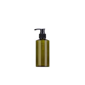 Bouteille de shampooing en plastique PET vide, ambrée, verte, transparente, avec pompe noire ou blanche, personnalisable avec logo, pour sérum et crème corporelle. - Product Image 3