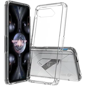 Anti-scratched Transparent Acrylic Mobile Phone Accessories Phone Case For Asus ROG Phone 5 Ultimate Clear Case