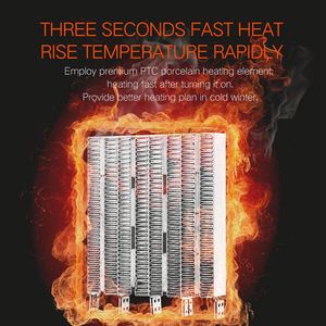 Calentador de Escritorio Cerámico PTC con Protección Contra Sobrecalentamiento, Control con Perilla, Enchufe Europeo 220V, Calentador Rápido con Ventilador para Uso Doméstico - Product Image 5