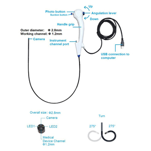 Phong cách mới Superior sử dụng duy nhất ureteroscope chất lượng bệnh viện xách tay video Ent nội soi Ent kỹ thuật số bronchsope - Product Image 3
